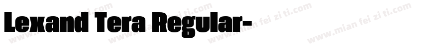 Lexand Tera Regular字体转换